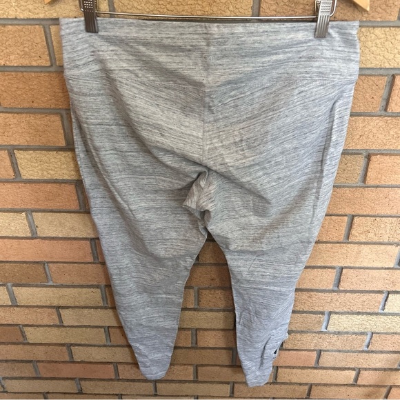 Gap Fit Leggings Women’s Heathered Gray Performance Cotton Athletic Workout XL - Picture 2 of 7